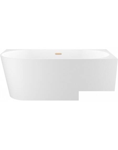 Ванна Excellence Pro 180x80 28761204R (пристенная ванна (правая) белый глянец, экран, ножки, сифон-автомат золото) Wellsee