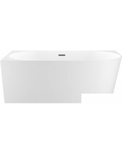 Excellence Pro 180x80 28760803R (пристенная ванна (левая) белый глянец, экран, ножки, сифон-автомат матовый черный) Wellsee