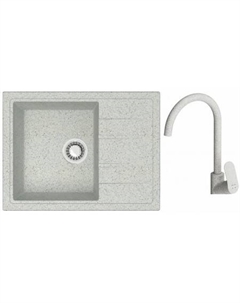 Кухонная мойка BR-5850 + смеситель AM.PM Like F8007133 (серый) Berge