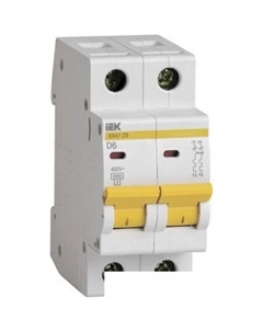 Выключатель автоматический ВА47-29 2Р 6А 4.5кА D MVA20-2-006-D Iek