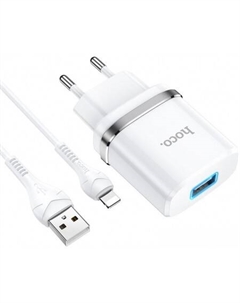 Сетевое зарядное N1 Lightning (белый) Hoco