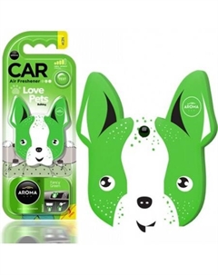 Автохимия и автокосметика для салона Ароматизатор полимерный Love Pets Dog Fancy Green 92566 Aroma car