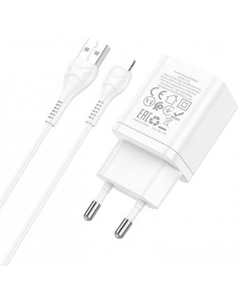Сетевое зарядное N25 Lightning (белый) Hoco