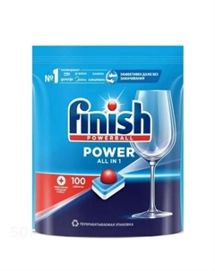 Таблетки для посудомоечной машины All in 1 Powerball Power (100 шт) Finish
