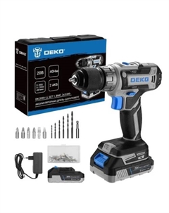 Дрель-шуруповерт DKCD20-Li Set1 083-1117 (с 2-мя АКБ, кейс) Deko