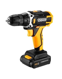 Дрель-шуруповерт Sharker 16V 083-1108 (с 2-мя АКБ, кейс) Deko