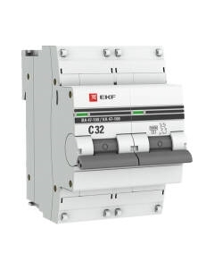 Выключатель автоматический EKF PROxima 2P 32А (C) 10kA ВА 47-100 / mcb47100-2-32C-pro Ekf
