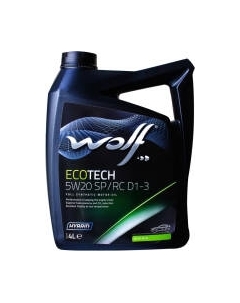 Моторное масло WOLF EcoTech 5W20 SP/RC D1-3 / 16174/4 Wolf