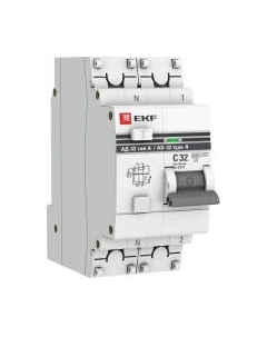 Дифференциальный автомат EKF PROxima АД-32 1P+N 32А/30мА / DA32-32-30-a-pro Ekf