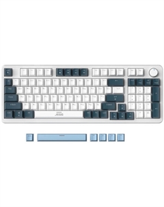 Клавиатура ZA98 White Navy Blue (TNT Yellow) Jegg