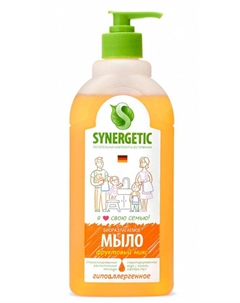 Жидкое мыло "Фруктовый микс" увлажняющее, гипоаллергенное, 500мл Synergetic