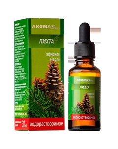 Масло эфирное водорастворимое, 30 мл ПИХТА Aroma'saules