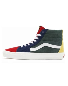 Кроссовки Mixed Corduroy SK8 HI High Top Sneakers Green/Blue/Red Vans