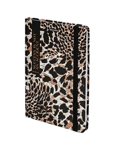 Блокнот с резинкой А5 Leopard 96л клетка Brauberg
