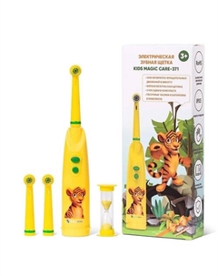 CLEARDENT Электрическая зубная щетка детская Kids Magic Care тигр Cleardent