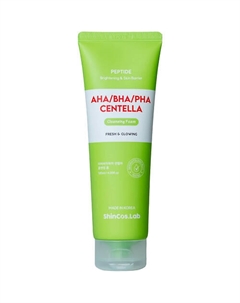 Пенка для умывания с экстрактом центеллы азиатской и комплексом кислот AHA, BHA и PHA Centella Cleansing Foam 120 Shincos.lab