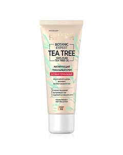 Крем тональный для лица 3 в 1 антибактериальный матирующий Botanic Expert Tea Tree Oil Eveline