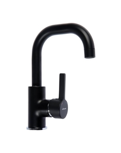 Смеситель для раковины Accoona A9687F, однорычажный, длина излива 139 мм, черный