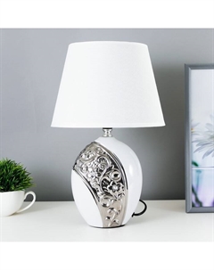 Настольная лампа 16516/1 E14 40Вт бело-хромовый 22х22х35 см Risalux