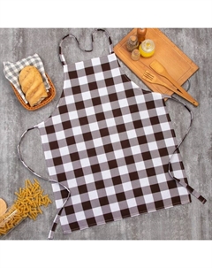 Фартук «. Клетка», 60×70 см, 100% хлопок, рогожка 164 г/м² Доляна