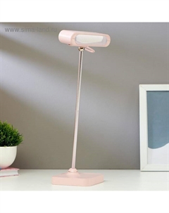 Лампа настольная 1670/1 LED 5 Вт 2 режима 3000К 6000К USB АКБ розовый 13×10.4×34 см Risalux
