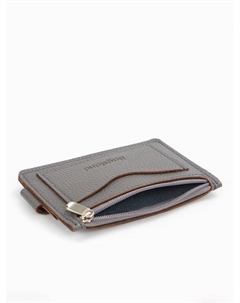 Картхолдер, на 5 карт, с монетницей на молнии, серый Bagsland
