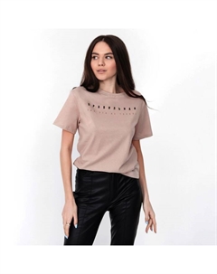 Футболка женская "Правильная", бежевый, р-р 40-42 Kaftan