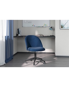 Кресло офисное для руководителя Home - 119, без подлокотников, на колёсиках, ткань Т - 82, цвет синий Chairman