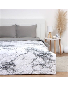 Покрывало евро макси White marble, 240*210±5см, микрофайбер, 100% п/э Lovelife