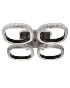 Люстра с ПДУ 1140/4 LED+подсветка 96 Вт 3000К-6000К диммер кофе 49×49×10 см Bayerlux