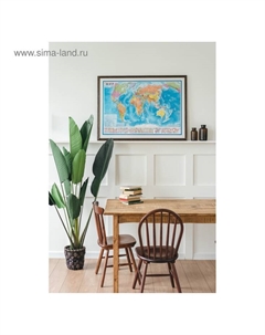 Карта мира политическая, 117 х 80 см, 1:28 млн, в тубусе Globen