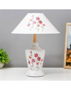 Настольная лампа "Васильки" 1х15Вт E14 белый 30х30х35см Risalux