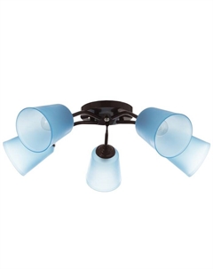 Люстра "Онлайн" (цилиндр) 5х15Вт Е27 МОДЕЛЬ: BR 00223 венге/синий Bayerlux