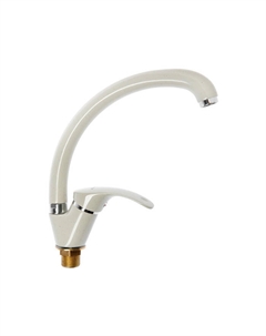 Смеситель для кухни Accoona A4053E, однорычажный, бежевый, глянец