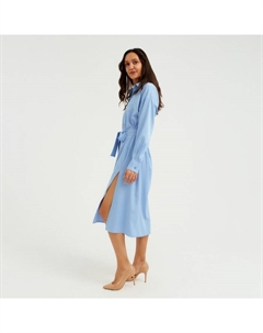 Платье миди женское : Casual collection, голубое, размер 44 Minaku