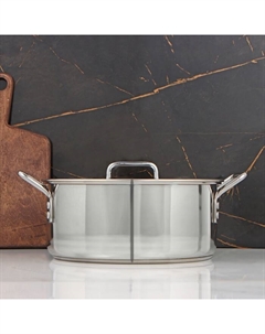 Кастрюля «Общепит», 8 л, d=30 см, h=12 см, капсульное дно, индукция, нержавеющая сталь Катунь