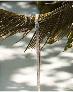 Гарнитур 2 предмета: кулон, серьги «Элегантность» жгут, цвет белый в серебре, 42 см Qf