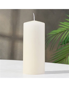 Свеча-цилиндр, 7×17 см, 50 ч, 515 г, слоновая кость Омский свечной завод