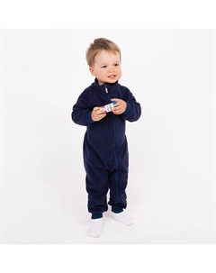 Комбинезон воротник-стойка, тёмно-синий, рост 86-92 см Рыжик