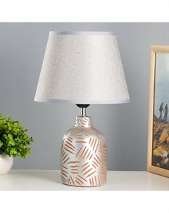 Настольная лампа "Афина" Е27 40Вт серебро 22х22х34см Risalux