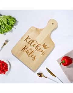 Доска разделочная деревянная «Моя кухня», 35×20×2 см Дорого внимание