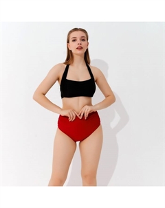 Плавки купальные слипы завышенные женские, размер 56, цвет бордо Minaku