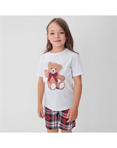 Пижама детская (футболка, шорты) Christmas time, размер 34 (122-128 см) Kaftan