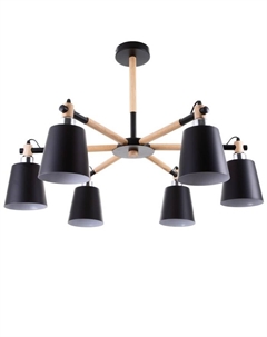 Люстра 1047/6BK E27 60 Вт черный 76×76×50 см Bayerlux