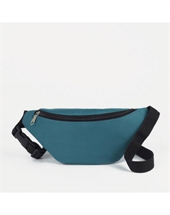 Поясная сумка на молнии, 25×6×13 см, бирюзовая Зфтс