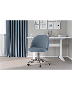 Кресло офисное для руководителя Home - 118, без подлокотников, на колёсиках, ткань Т - 71, цвет голубой Chairman