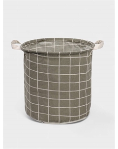 Корзина для белья «Клетка», 30×30×30 см, серая Доляна