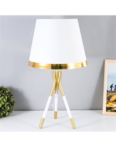 Настольная лампа «Венеция» E27 40 Вт бело-золотой 28×28×50 см Risalux