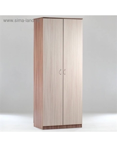 Шкаф двухстворчатый «», 5 полок, 800×450×2100 мм, цвет ясень шимо светлый/тёмный Клик мебель