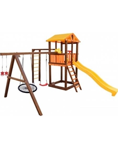 Игровой комплекс Pitigliano-6 + качели Паутина Perfetto sport